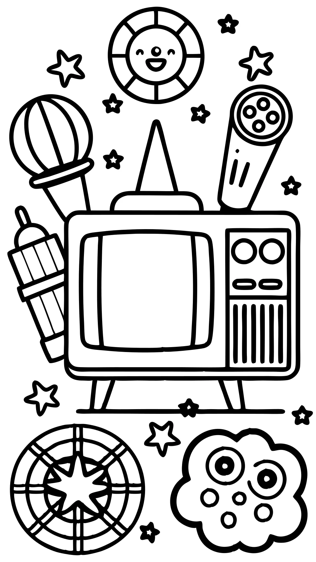 coloring page television